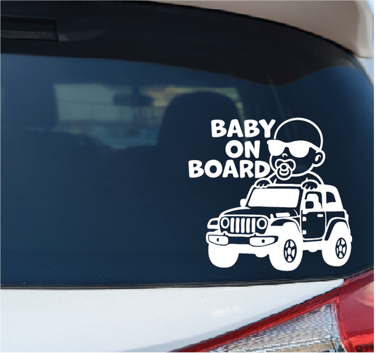 Baby On Board Jeep Car Decal Sticker