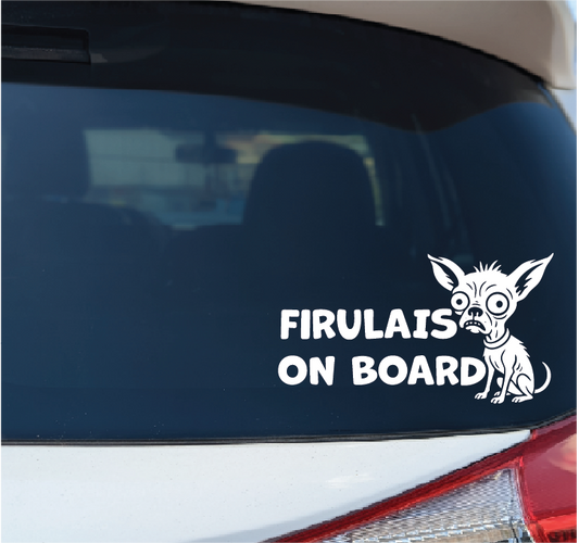 Firulais On Board Dog Car Decal Sticker