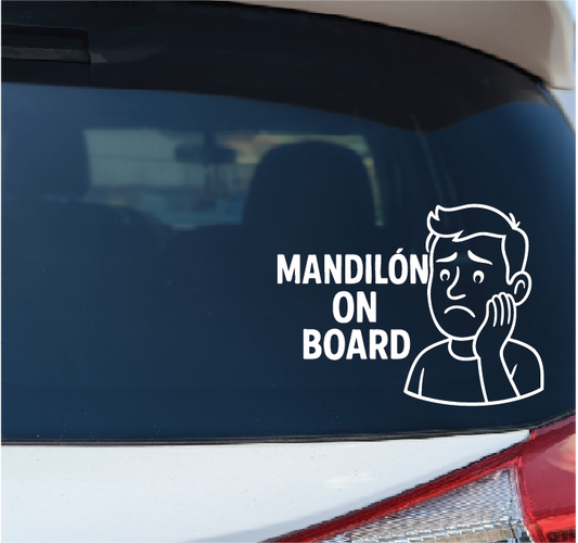 Mandilon On Board Car Decal Sticker