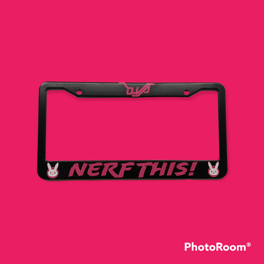 Custom D.Va License Plate Frame